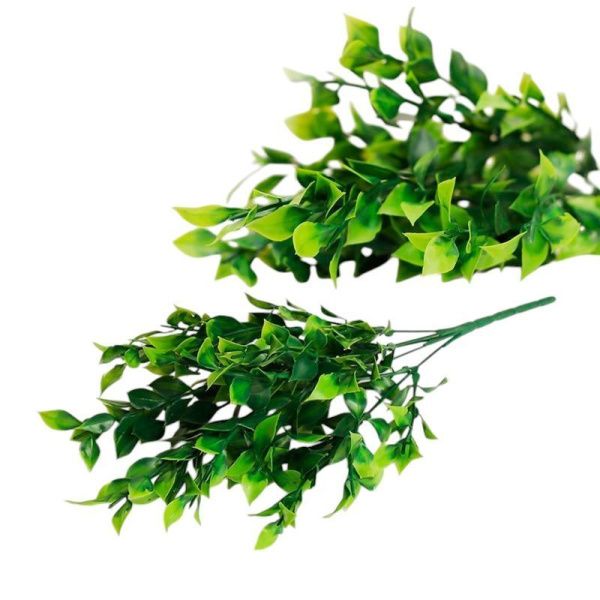 Цветы искусственные Ветка зелени 32см пластик WH-17 (2/600)