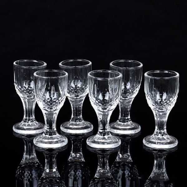 Рюмки набор 6шт 10мл стекло МИНЗУРКА фактурная BХ-13 (48)