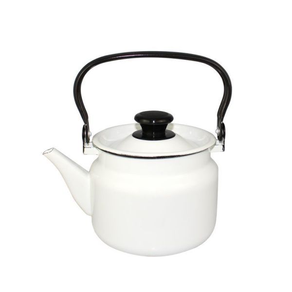 Чайник 2л эмаль белый цилиндрический 42704-102-У (4)