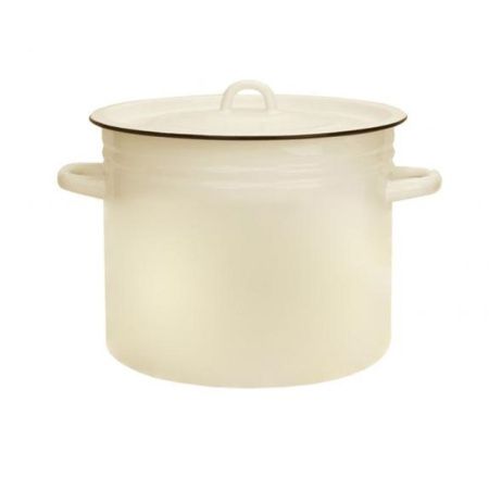 Кастрюля 11,5л эмаль ваниль 21-1623 (2)