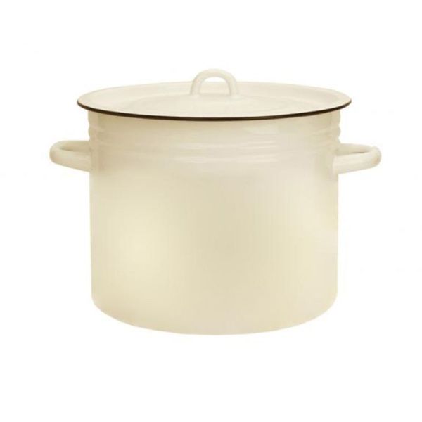 Кастрюля 11,5л эмаль ваниль 21-1623 (2)