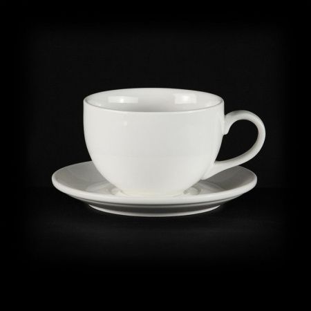 Чайный набор 2пр фарфор ЧАН ВЕЙВ КЛАССИК ИВОРИ Шоко 300мл LQ-QC0179C/BSA фк877 (36)