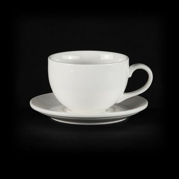 Чайный набор 2пр фарфор ЧАН ВЕЙВ КЛАССИК ИВОРИ Шоко 300мл LQ-QC0179C/BSA фк877 (36)