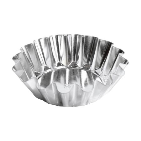 Форма для кекса 16*4,1см белая жесть вес 62г классическая низкая КФ-13.000 (75)