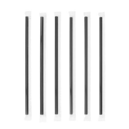 Трубочки для коктейля полипропилен 250шт. прямые черные 8*240мм в инд.пп-упаковке AVIORA (16)