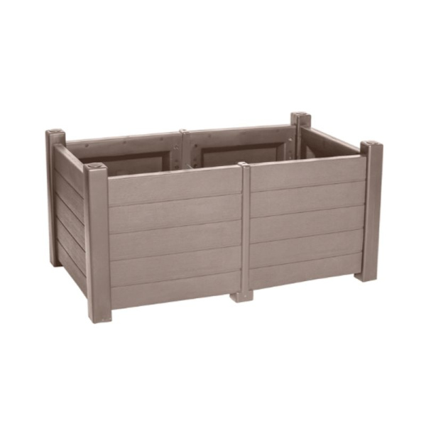 Кашпо 130л 97*53*47см пластик ПРОВАНС прямоугольное грэй (1)