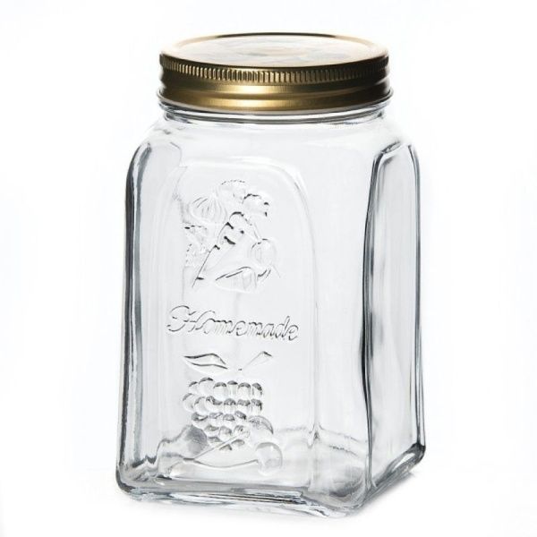 Банка 1л стекло ХОММЕЙД с мет.крышкой (12)