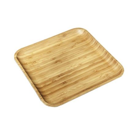 Тарелка мелкая 17,5*17,5см бамбук квадратная WL-771020/A (12/96)