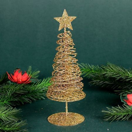 Елка настольная 20см металл золото SF2023-94 (260)