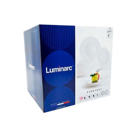 Столовый набор 19пр стеклокерамика ДИРЕКТОР БЕЛЫЙ EVERY DAY