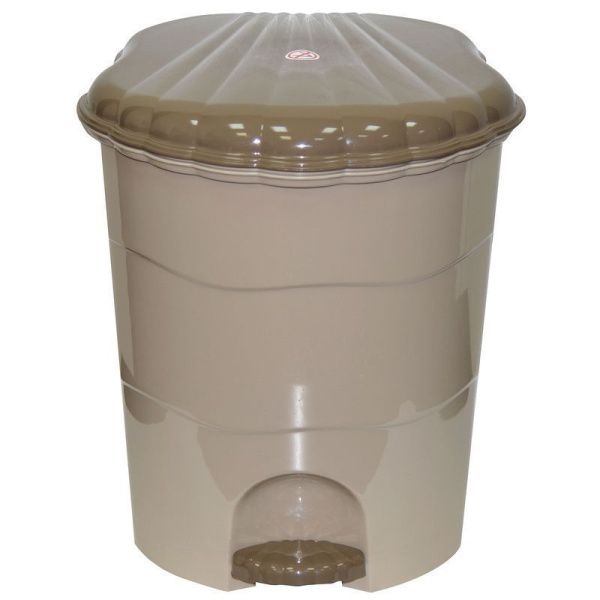 Контейнер для мусора 18л пластик латте с педалью (2)