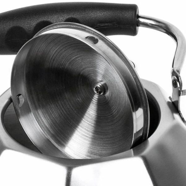 Чайник заварочный 3,5л нерж.сталь подвижная черная ручка (12)