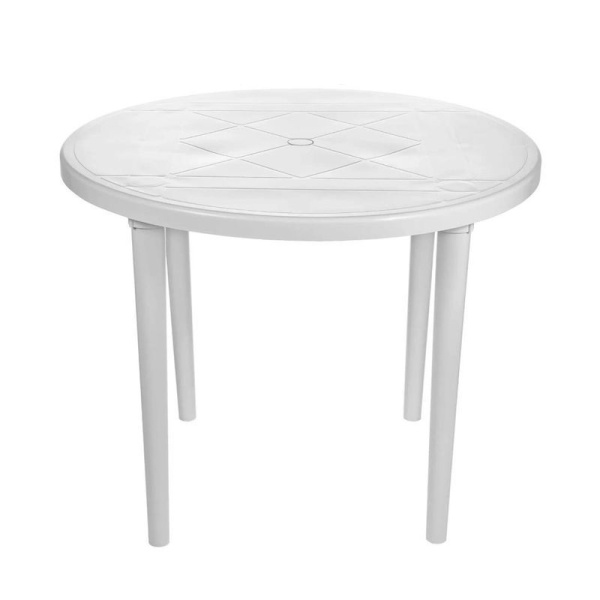 Стол круглый d910мм пластик белый (1)