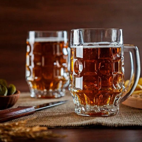 Кружки пивные набор 2шт 500мл стекло ПАБ Б55289 (6)