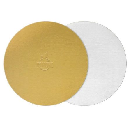Подложка для торта усиленная картон 30см, толщ. 3,2мм золото/жемчуг, в коробке (60)