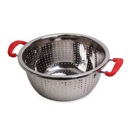 Дуршлаг 26см нерж.сталь с 2-мя силикон.ручками зеленый, красный, фиолетовый арт. 4359 (40)