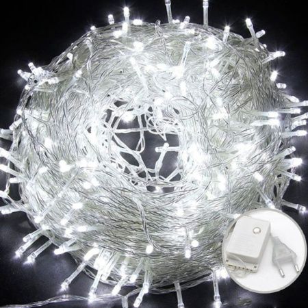 Гирлянда светодиодная Шнур 15м 200LED холодный белый 4 режима GN36 (100)