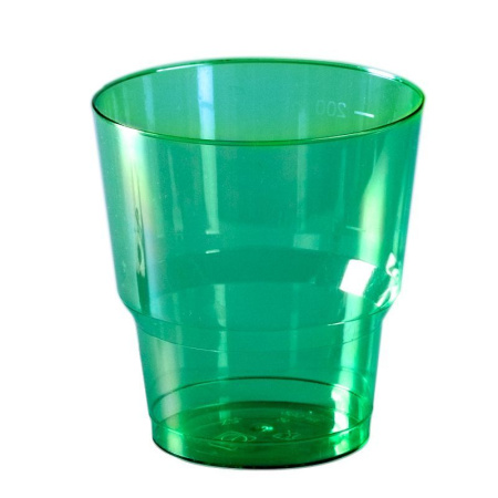 Стакан одноразовый 200мл полистирол КРИСТАЛЛ зеленый (50/1000)