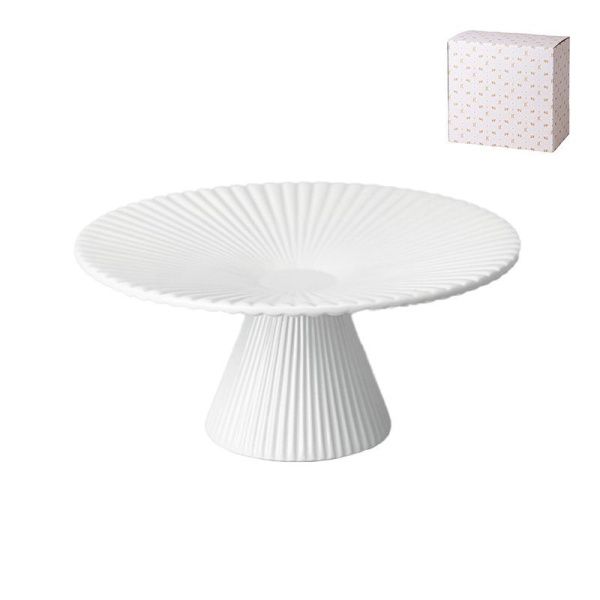 Блюдо для торта 25,5*11,5см керамика на ножке (6)