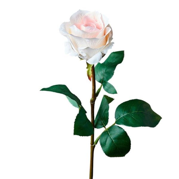 Цветы искусственные Роза кенийская розово-белая 67см