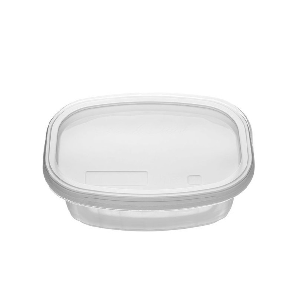 Контейнер одноразовый 250мл 139*102*36мм полистирол прямоугольный прозрачный с крышкой (50/1000)