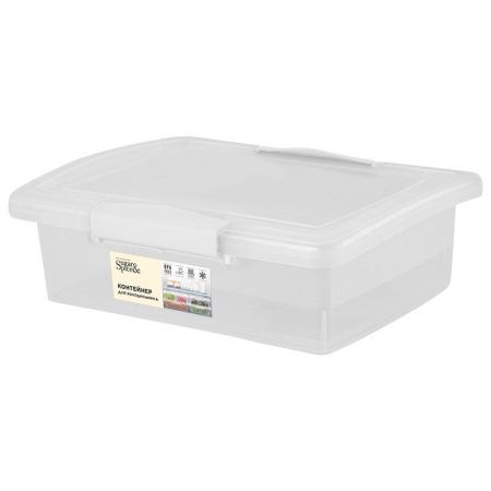 Контейнер пищевой 1,25л пластик Sugar&Spice с защелками 21,5*16*6,5см прозрачный (16)