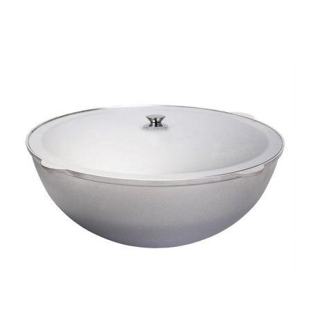 Казан для плова 22л алюминий с крышкой (2)