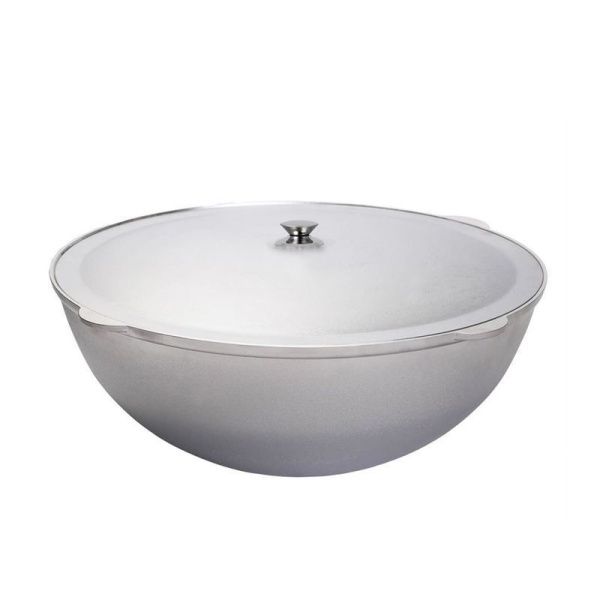 Казан для плова 22л алюминий с крышкой (2)