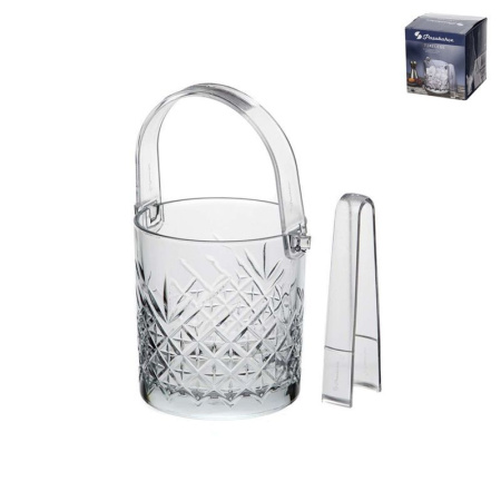 Ведерко для льда 1000мл ТАЙМЛЕСС с пласт.ручкой и щипцами (6)