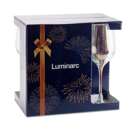 Бокалы для вина набор 6шт 350мл стекло ЗОЛОТИСТЫЙ ХАМЕЛЕОН (2)