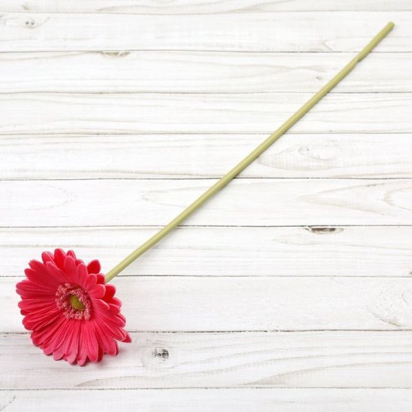 Цветы искусственные Гербера малиновая 43см латекс 1501 (56/560)