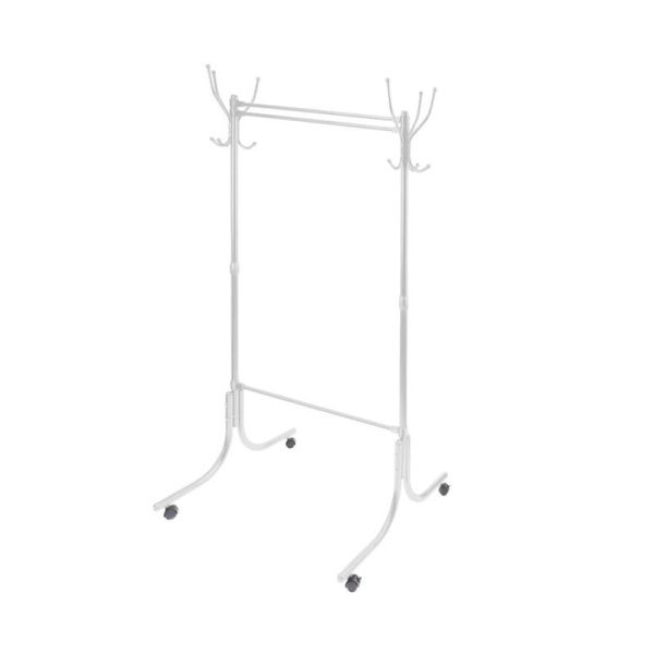 Вешалка гардеробная ВГ90-6 крючков 1160*765*1740мм металл белая матовая (1)