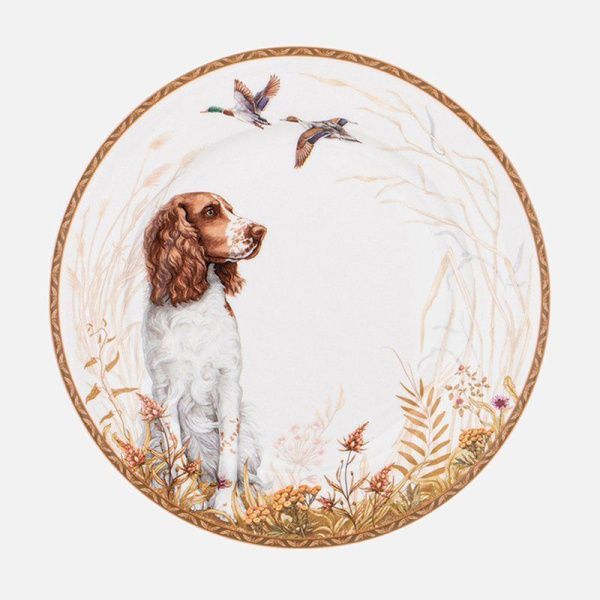 Тарелка мелкая 20,5см фарфор ОХОТА десертная (24)