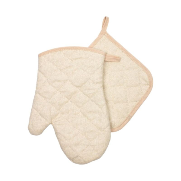 Кухонный набор 2пр (прихватка, рукавица) рогожка РАНТ БЕЖЕВЫЙ LeSonnet арт. 25