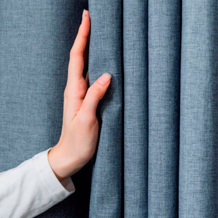 Штора для ванной 180*180см полиэстер синяя (50)