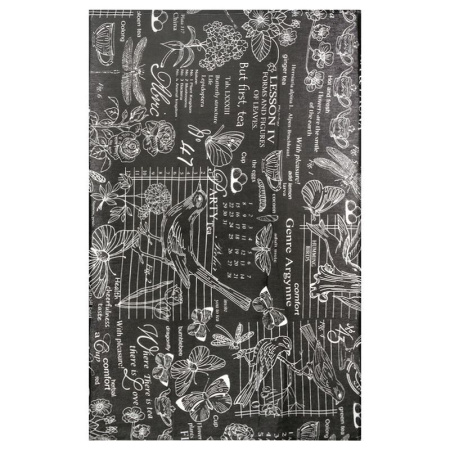 Полотенце кухонное 45*70см рогожка ВЕРСАЛЬ ЧЕРНЫЙ с каймой LeSonnet арт. 3