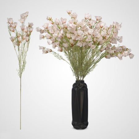 Цветы искусственные Колокольчик кустовой 85см иск.шелк/полимер светло-розовый 9236-983 (12)