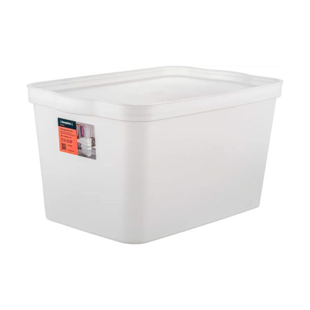 Ящик для хранения 24л 45,2*29,8*24,4см пластик Trendy белый (5)