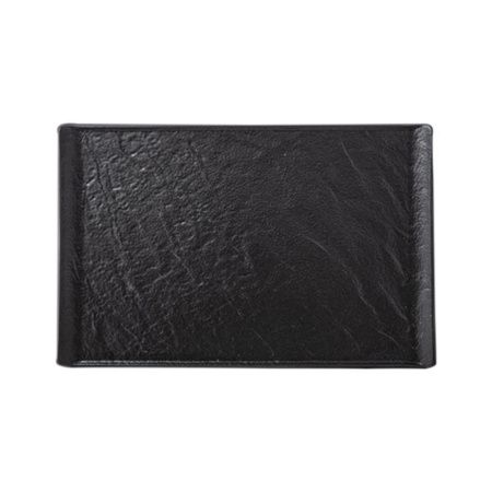 Тарелка мелкая 29,5*14,5см фарфор Slatestone черный прямоугольная WL-661109/A (3/24)