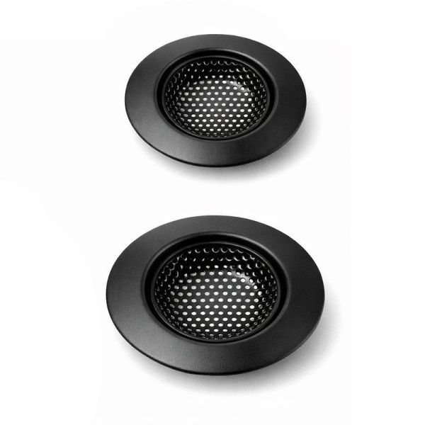 Ситечко в раковину 2шт 7/9см металл черный ST-1634 (288)