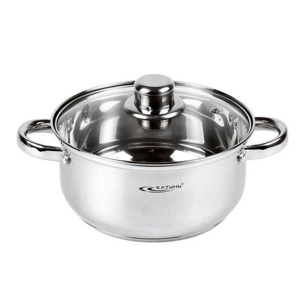 Кастрюля 3,2л нерж.сталь ГРЕТТА стек.крышка 3сл.дно индукция KT04-D-30 (4)