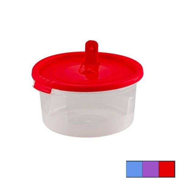 Контейнер пищевой 400мл 120*120*60мм пластик СМАЙЛ с клапаном кругл. (60)