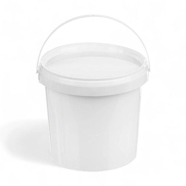 Ведро 21л пластик белое с крышкой