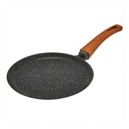 Сковорода блинная 24см алюминий АП МЕГАЛИТ 18 ручка soft-touch Гранит (10)