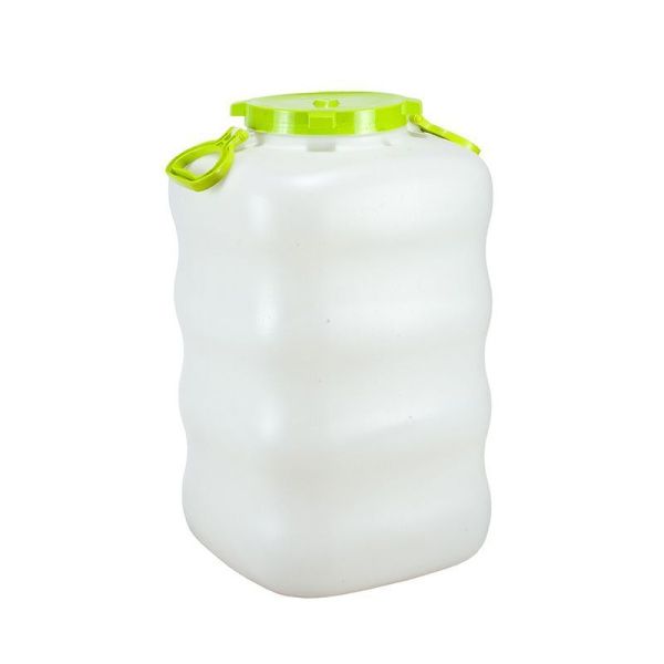 Бак 80л пластик с крышкой и ручками белый (1)