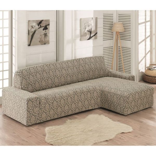 Чехол на диван угловой правосторонний Karna MILANO (Бежевый)