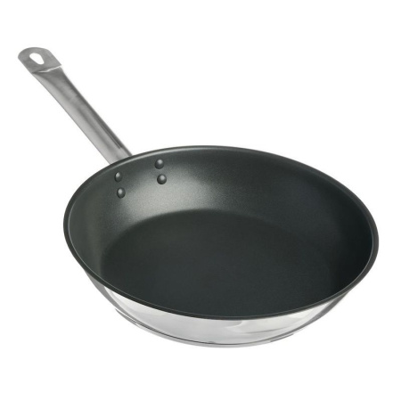 Сковорода 24см нерж.сталь АП ОБЩЕПИТ без крышки толщ.0,6мм индукц.дно ТРС 3,5мм КТ-ОБ-СА-24 (4)