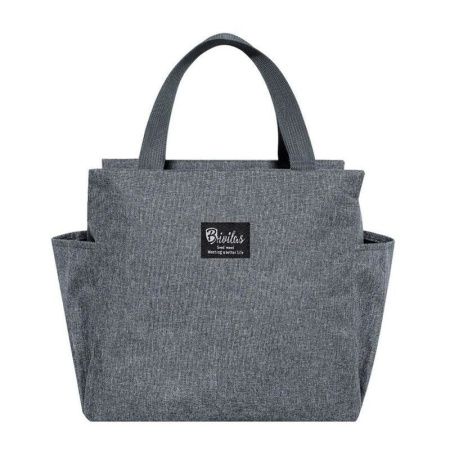 Термосумка 8,7л 25*14*25см текстиль серая DFB104grey (100)