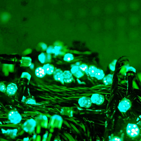 Гирлянда эл. 9,2м 100LED зеленый, черный провод JC-16605 (100)