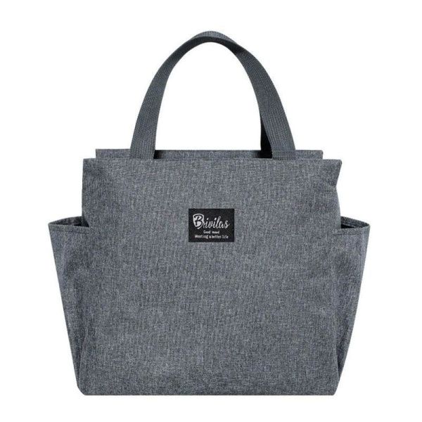 Термосумка 8,7л 25*14*25см текстиль серая DFB104grey (100)